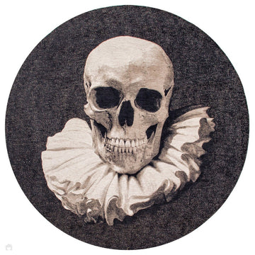Louis De Poortere Pop Momento Mori 9391 Funny Bones Washable Polyester Flatweave Round Eco-Rug-Louis De Poortere-Rug Love - The Most Loved Rug Store